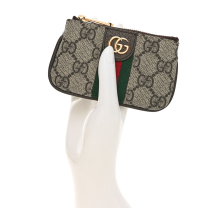 Gucci GG Supreme Monogram Web Ophidia Key Case Beige New Acero 2 of 9