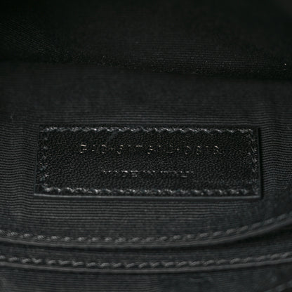 Saint Laurent Lambskin Patchwork Monogram Jamie Chain Wallet Black 6 of 9