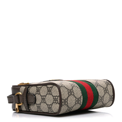 Gucci X BALENCIAGA BB Supreme Monogram Web Mini Ophidia Messenger Beige New Acero 4 of 10