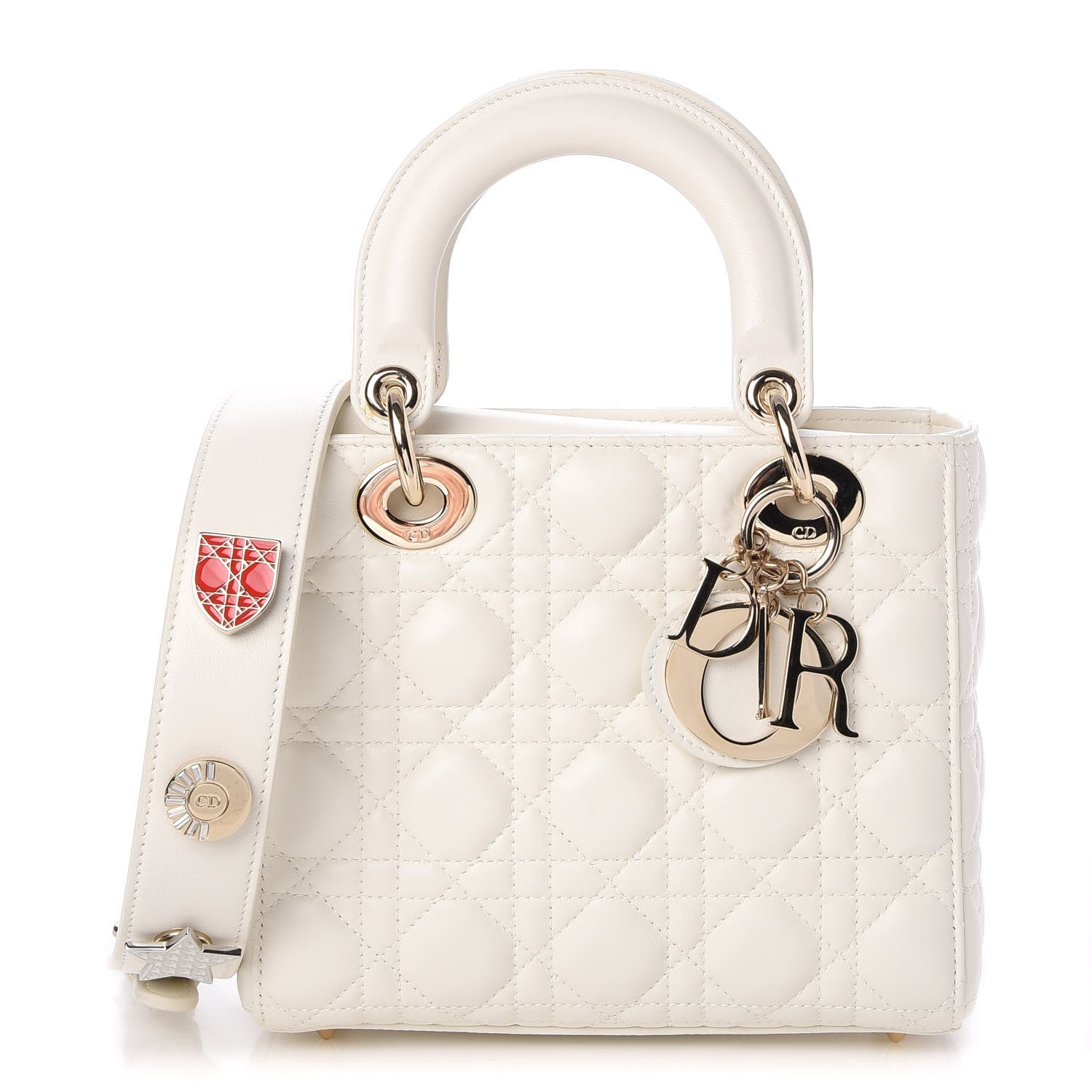Christian Dior Lambskin Cannage Small My Lady Dior White 1 of 11