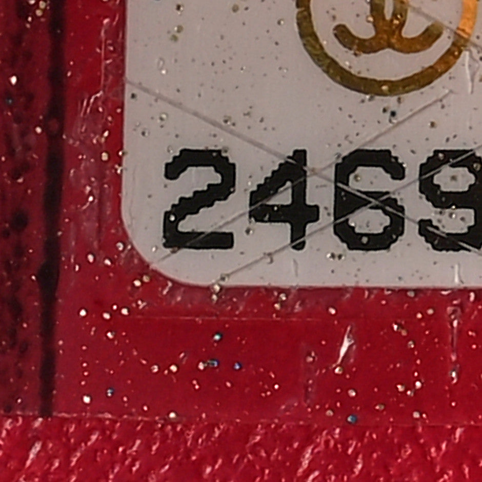 Iridescent Lambskin Quilted Large Gabrielle Cosmetic Case Light Purple