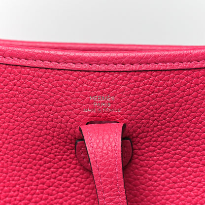 Hermes Taurillon Clemence Evelyne TPM Rose Shocking 6 of 11