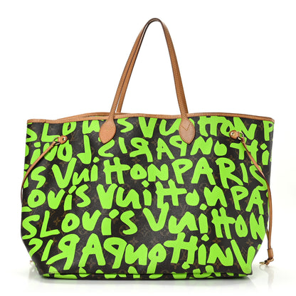 Louis Vuitton Monogram Graffiti Neverfull GM Green 1 of 10