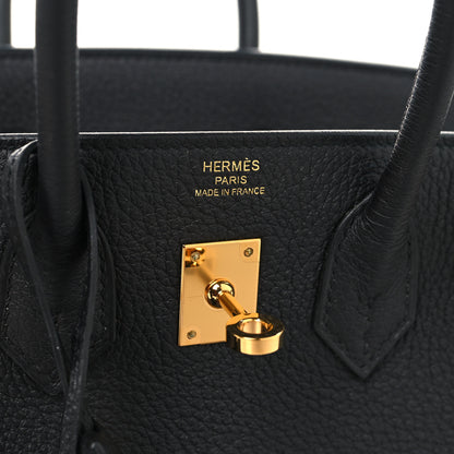 Hermes Togo Birkin 25 Black 6 of 12