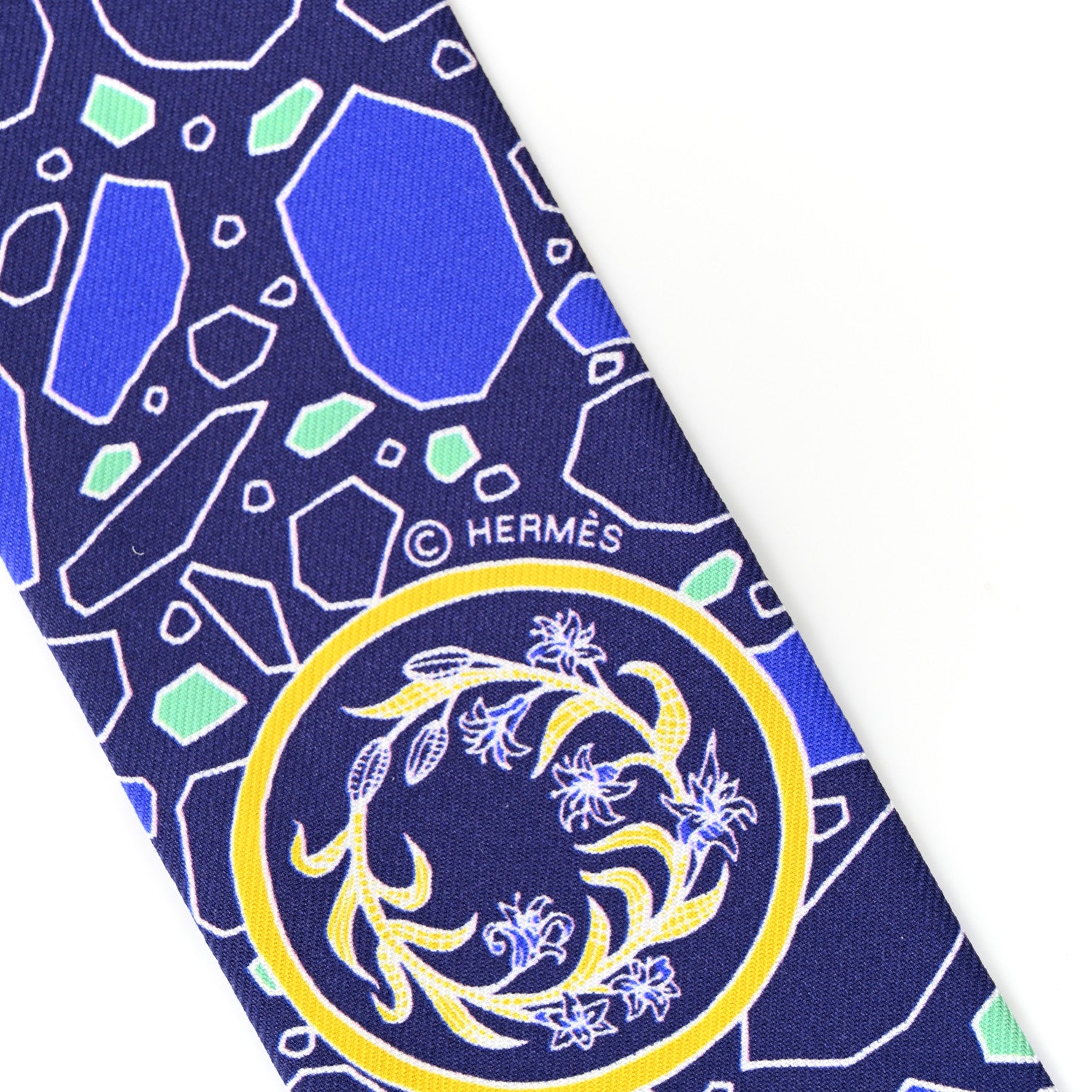 Hermes Silk La Danse Des Amazones Twilly Indigo Jaune Multicolor 4 of 6