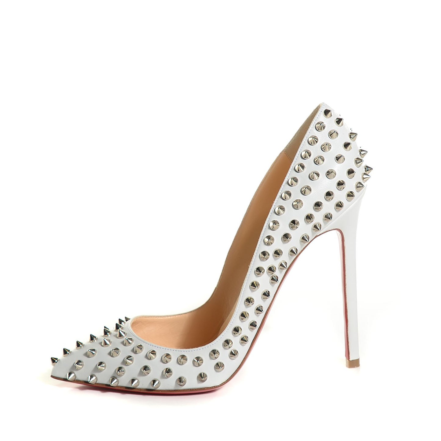 Nappa Pigalle Spikes 120 Pumps 38.5 White
