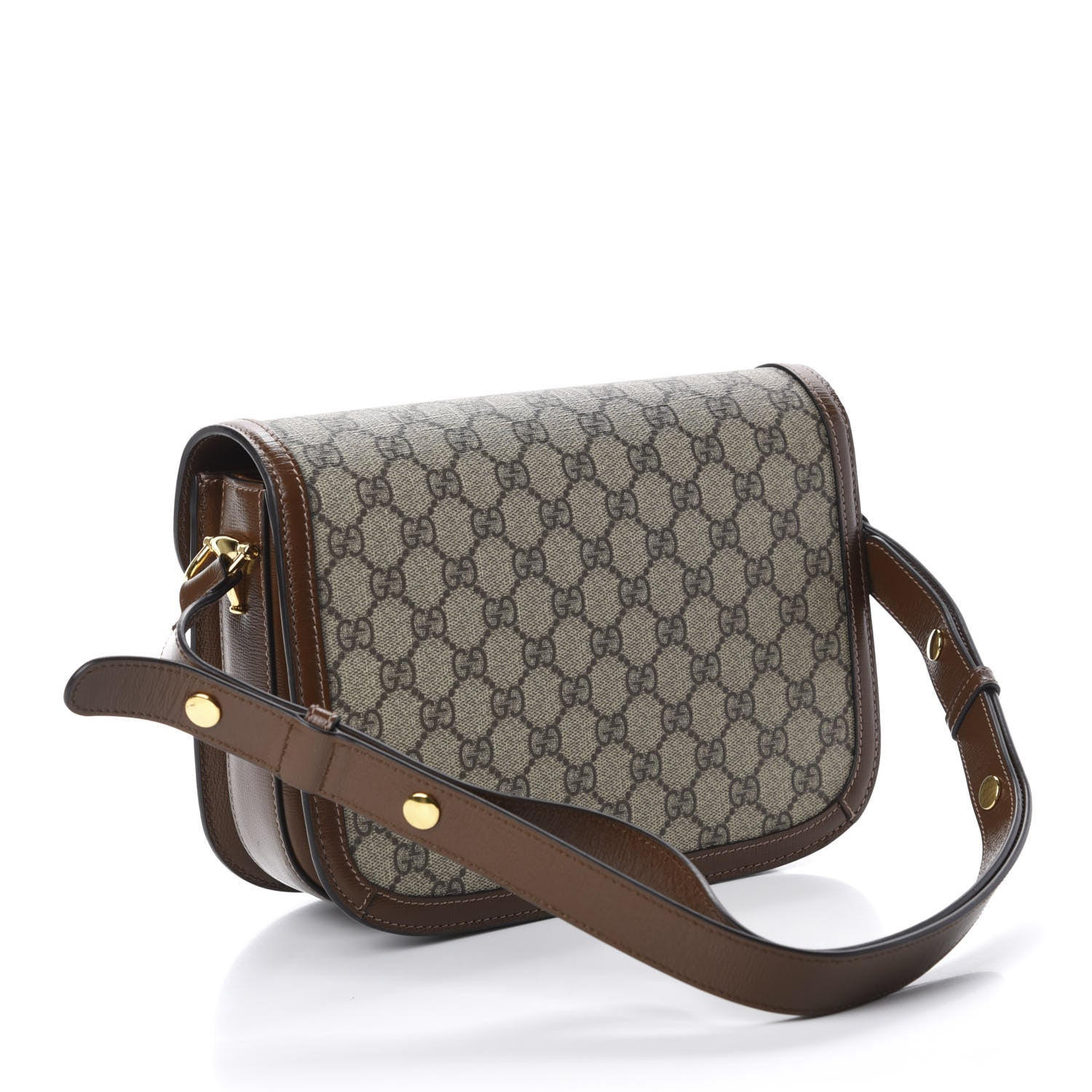 Gucci GG Supreme Monogram Horsebit 1955 Shoulder Bag Beige Brown Sugar 3 of 10