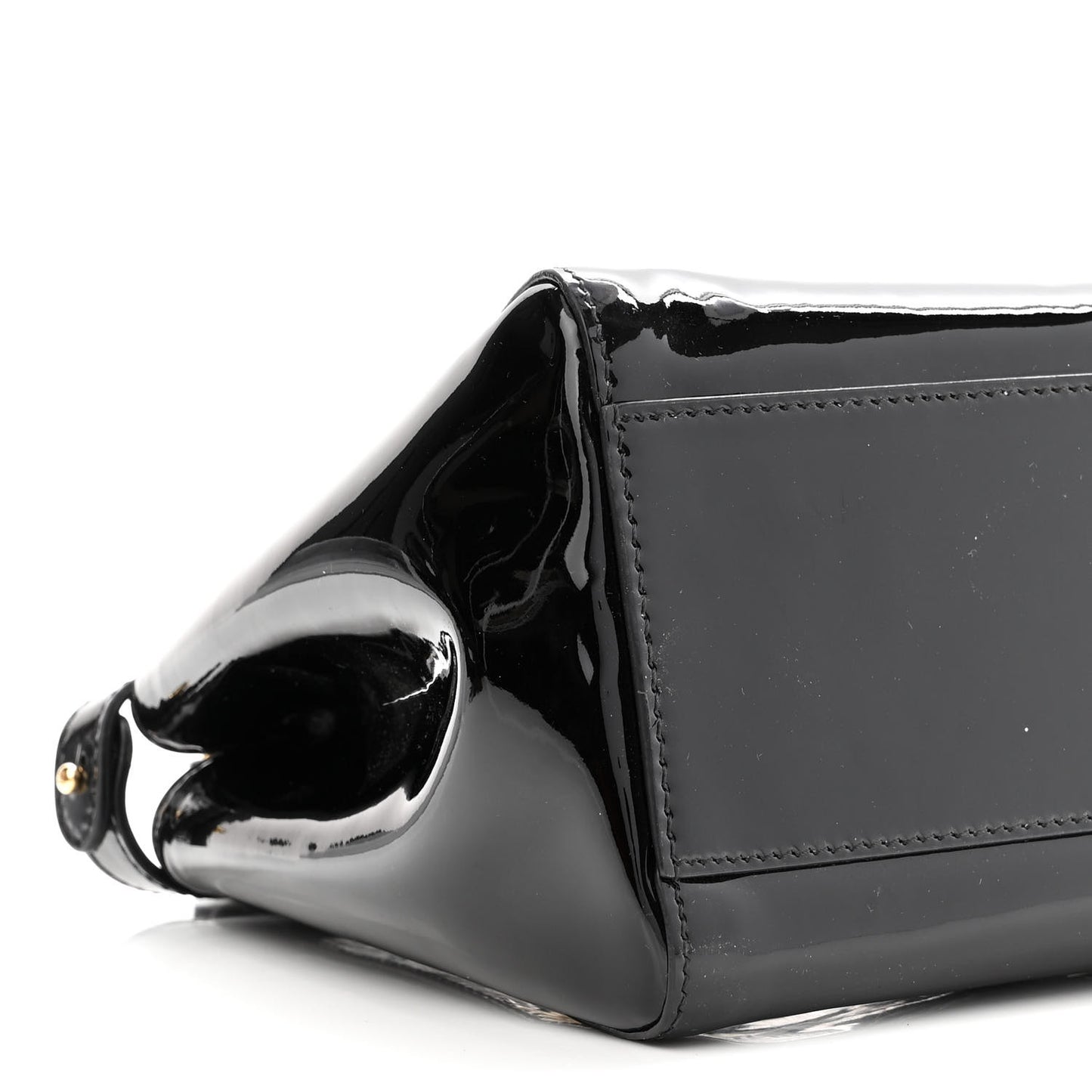 Vitello Vernice Mou Mini Peekaboo Iconic Satchel Black