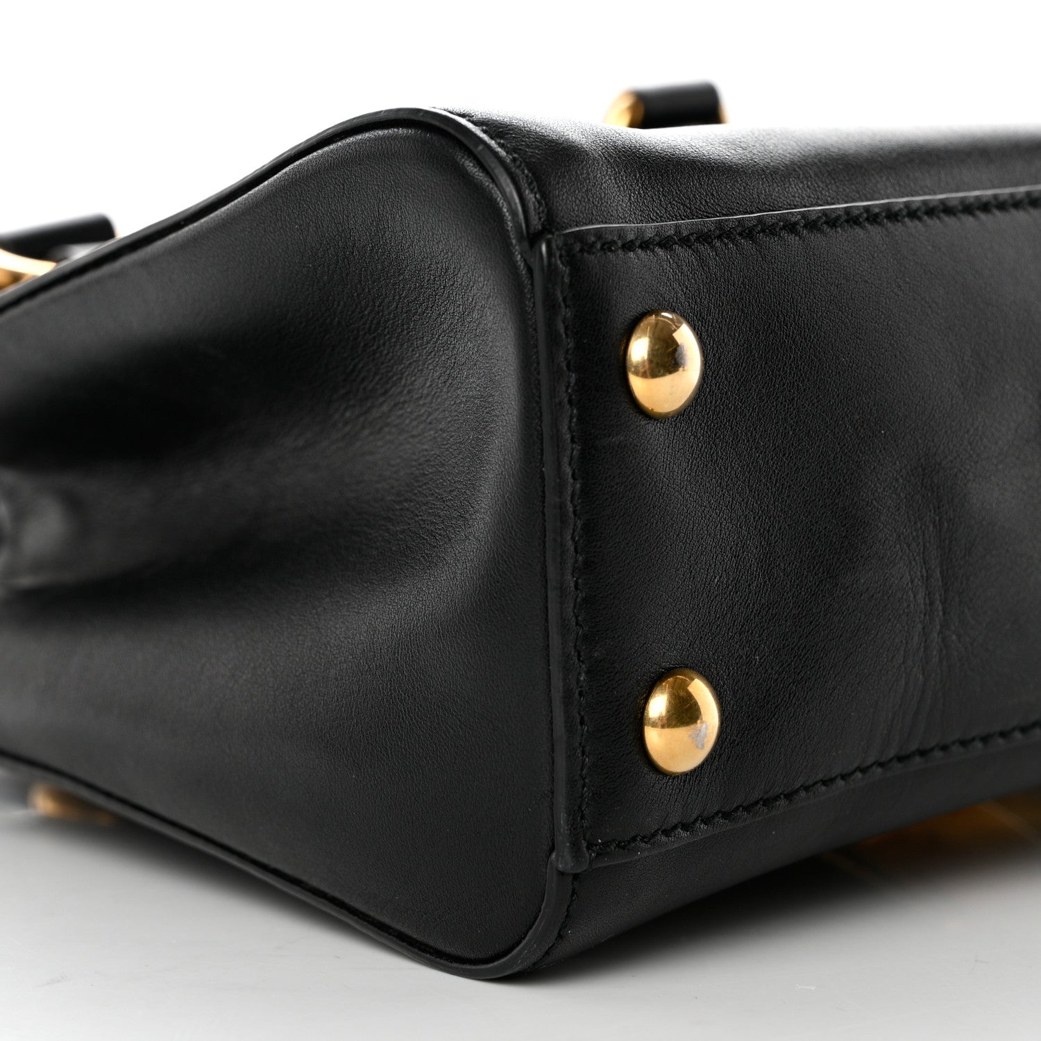 Gucci Calfskin Medium Sylvie Top Handle Tote Black 9 of 12