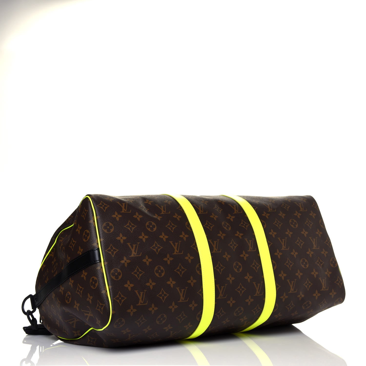 Louis Vuitton Monogram Macassar Keepall Bandouliere 50 Florescent Yellow 3 of 9