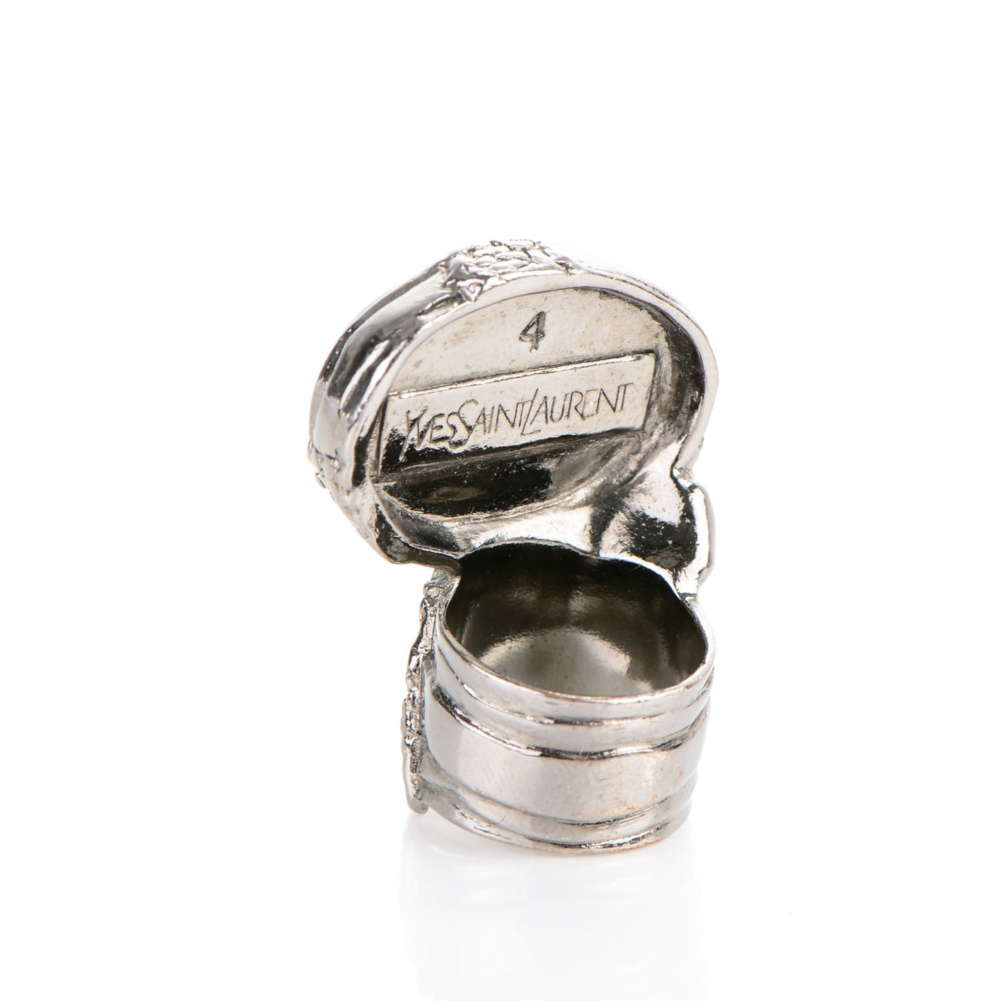 Glass Cabochon Arty Ovale Ring 4 Gunmetal Black