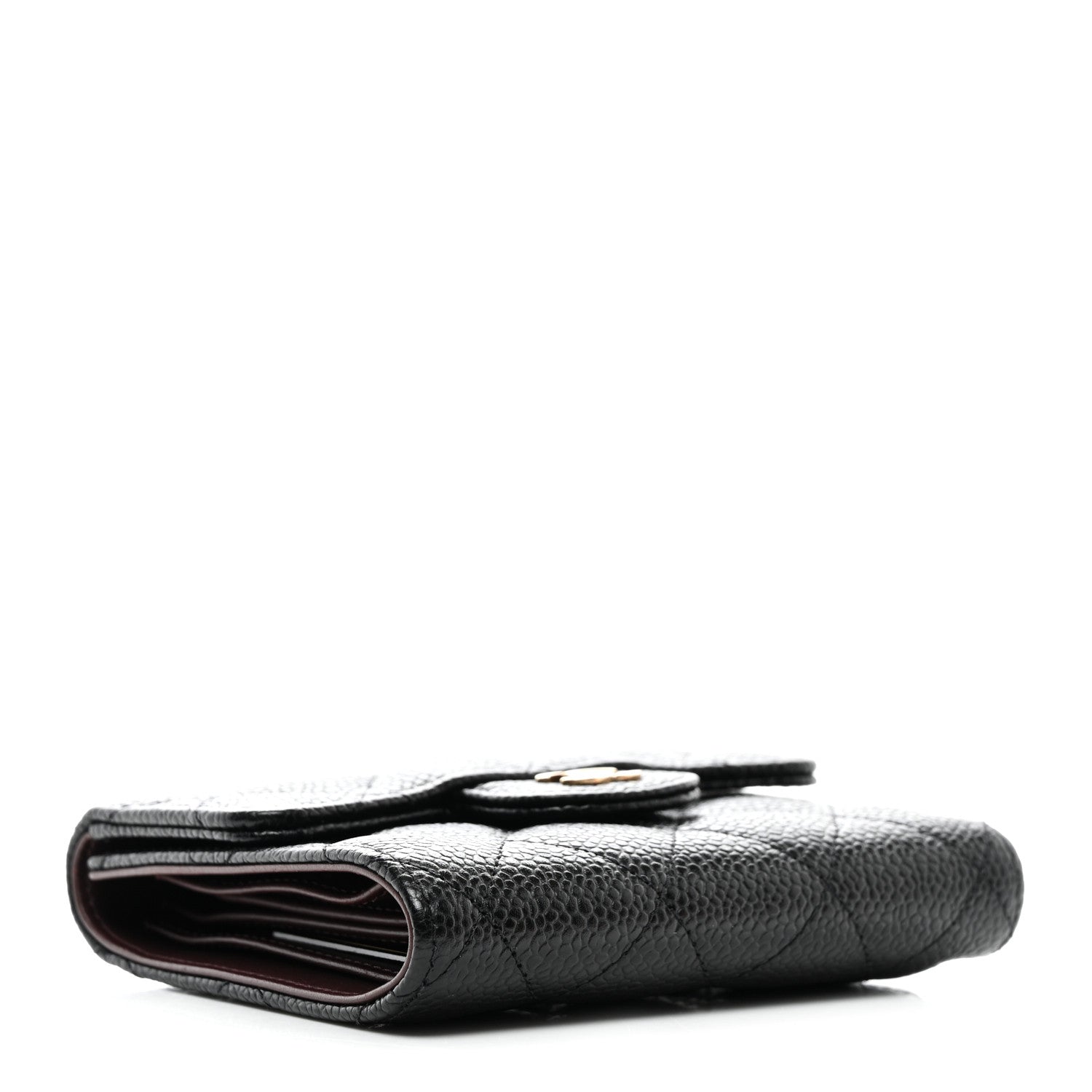Chanel Caviar Quilted Compact Flap Wallet Black 4 of 9