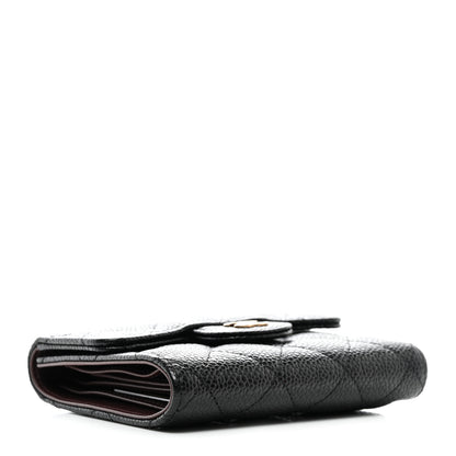 Chanel Caviar Quilted Compact Flap Wallet Black 4 of 9