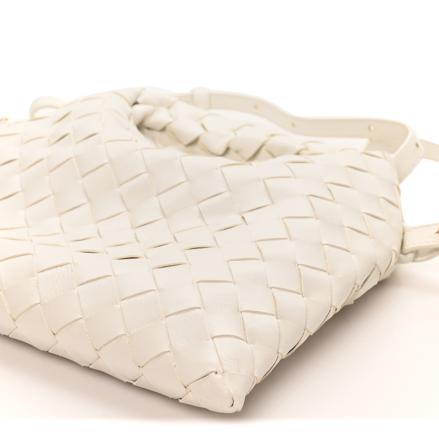 Bottega Veneta Calfskin Intrecciato Mini Hop White 10 of 10