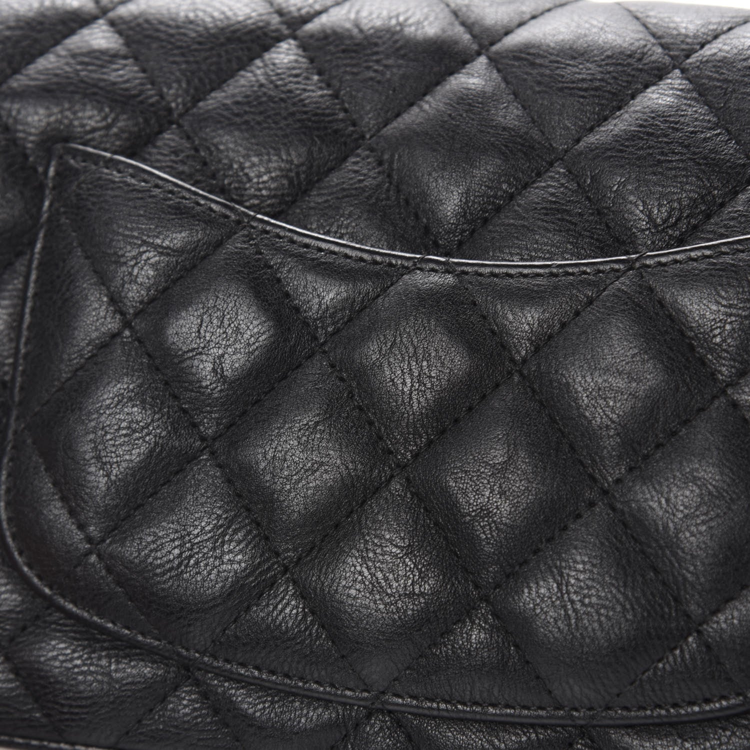 Chanel Crumpled Calfskin Quilted Mini Rectangular Flap So Black 11 of 13