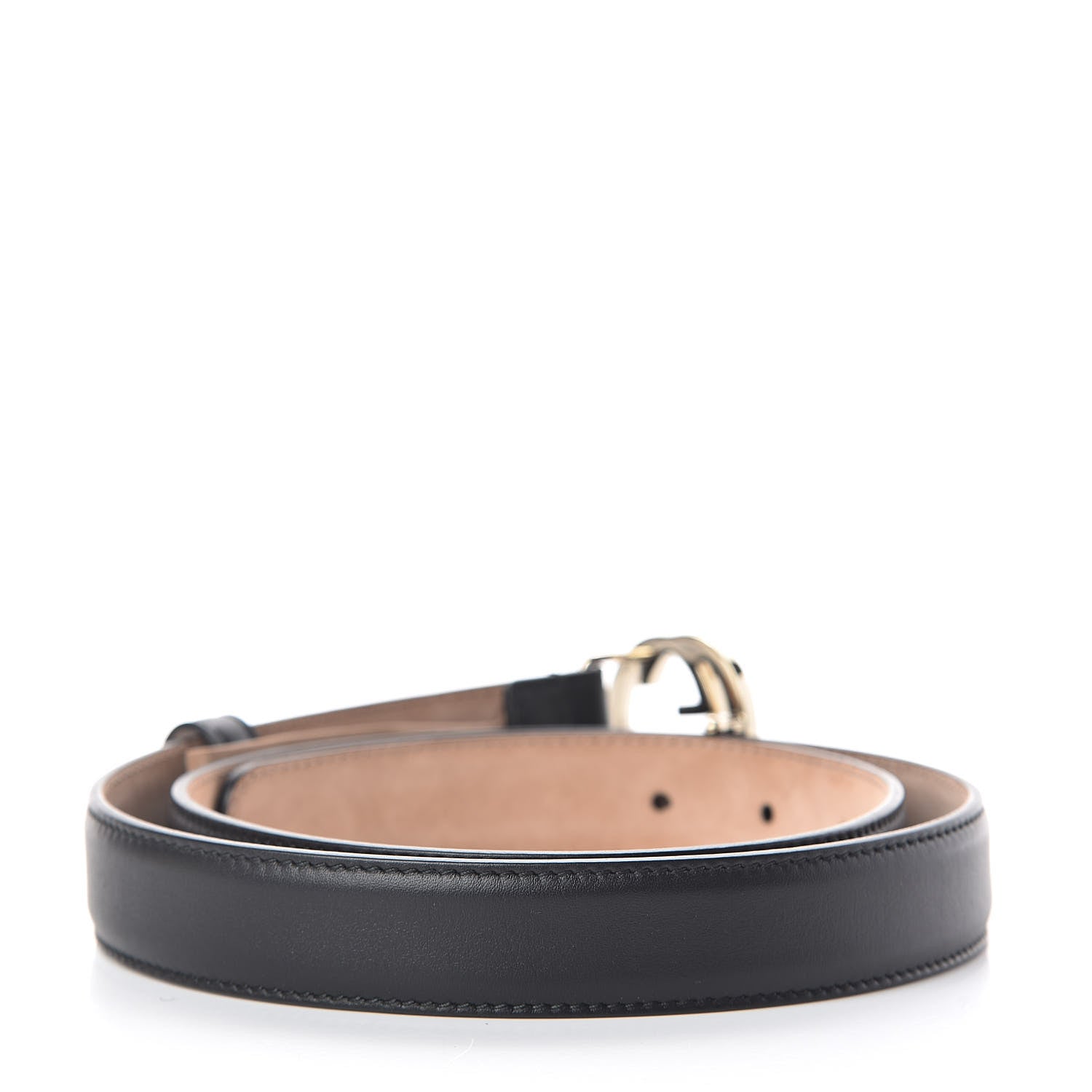 Gucci Moon Calfskin Interlocking G 25mm Belt 85 34 Black 3 of 6
