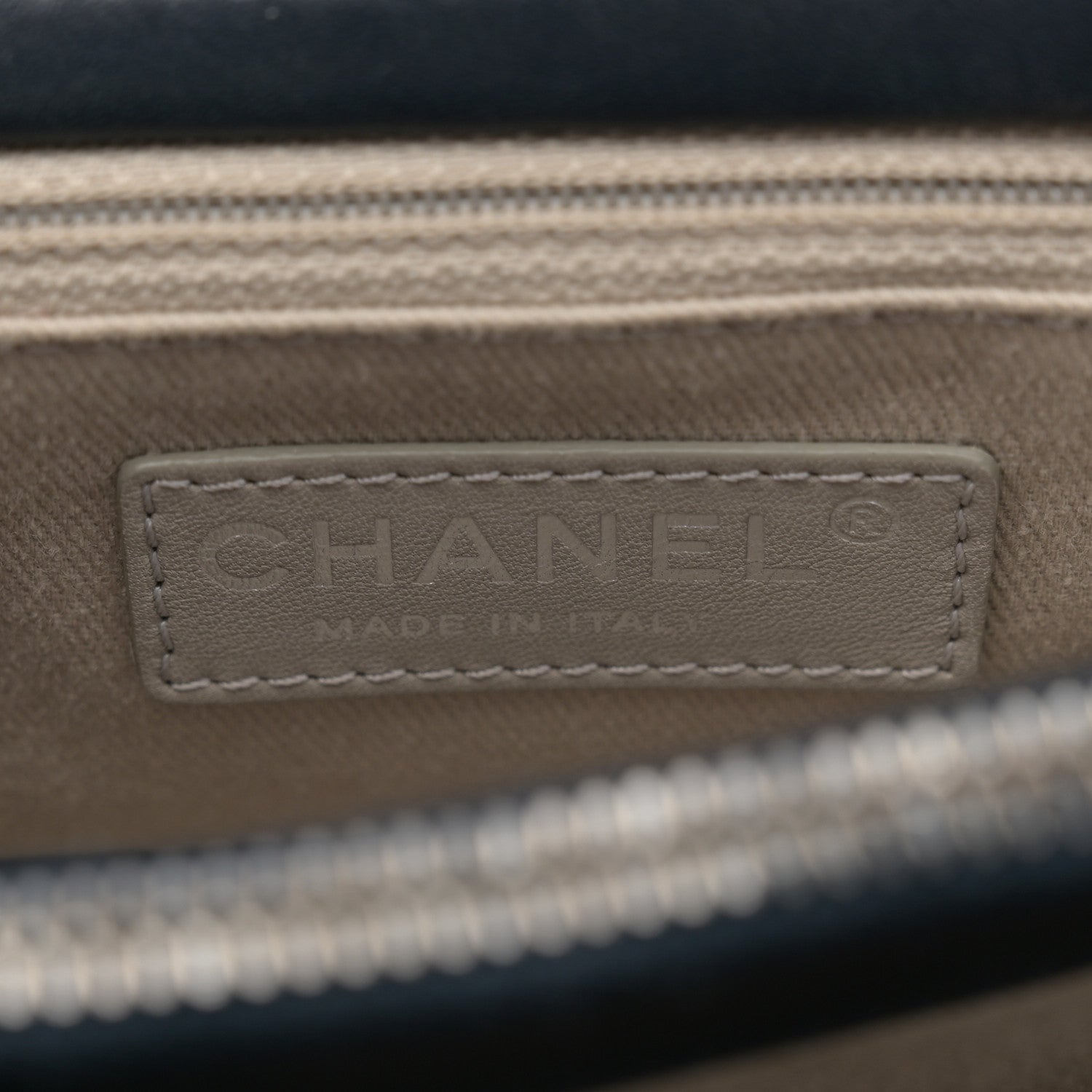 Chanel Calfskin Tweed Quilted Small Tote Navy Multicolor 6 of 13
