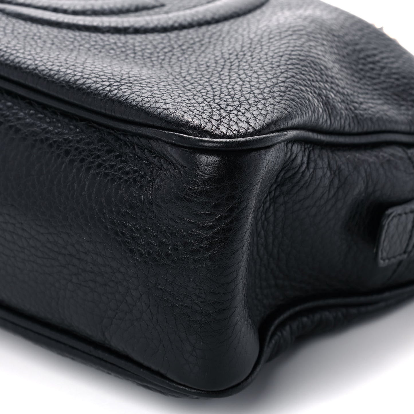 Pebbled Calfskin Small Soho Bowler Black