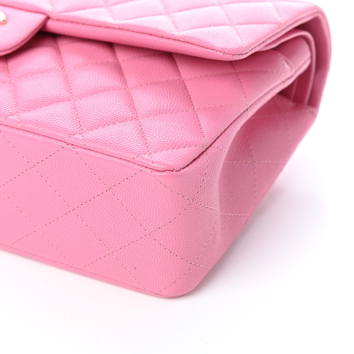 Chanel Caviar Quilted Medium Double Flap Pink 10 of 10