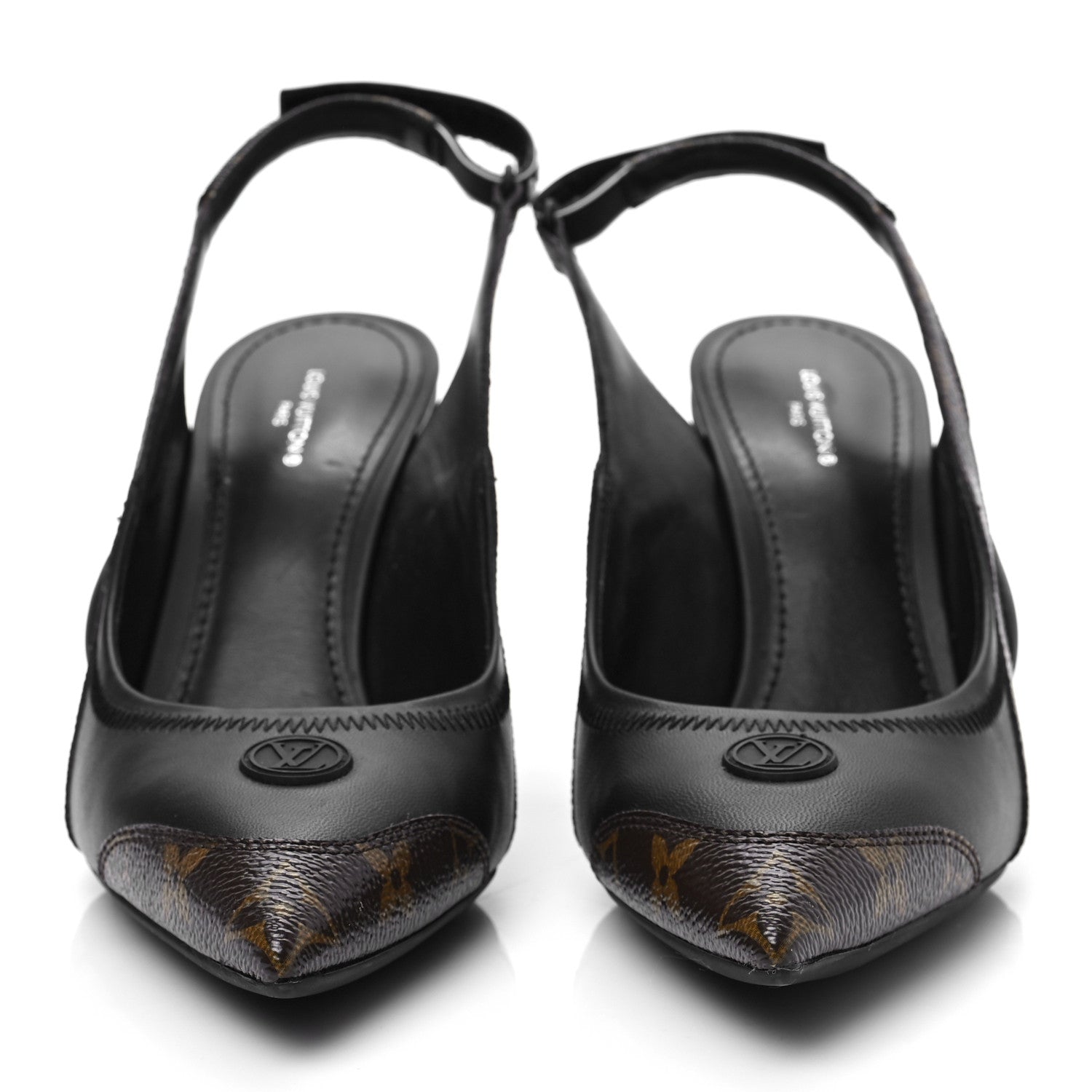 Louis Vuitton Patent Monogram Archlight Slingback Pumps 40 Black 2 of 9