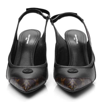 Louis Vuitton Patent Monogram Archlight Slingback Pumps 40 Black 2 of 9