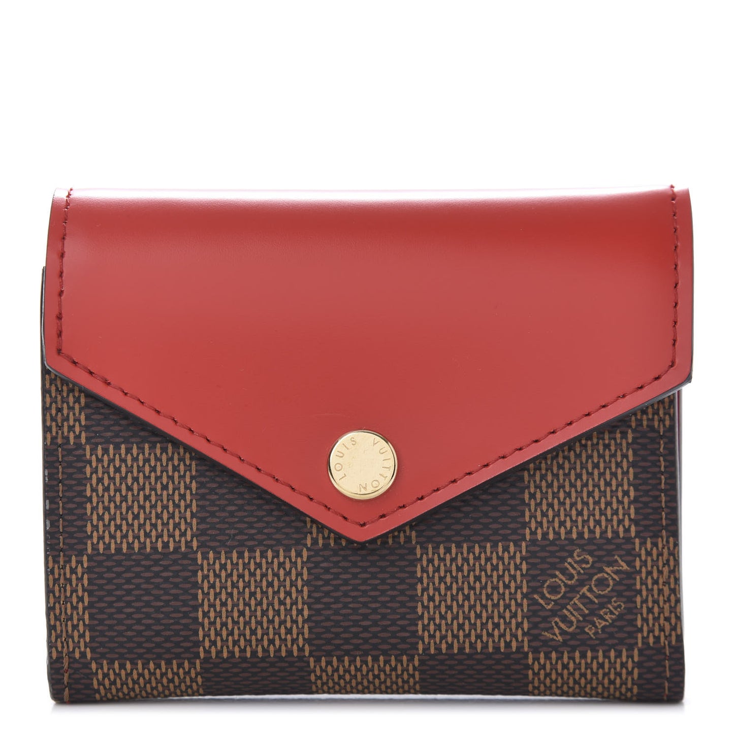 Damier Ebene Zoe Wallet Cherry