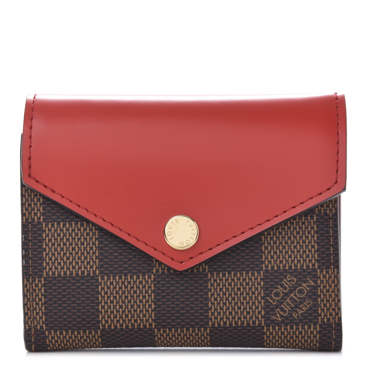 Louis Vuitton Damier Ebene Zoe Wallet Cherry 1 of 9