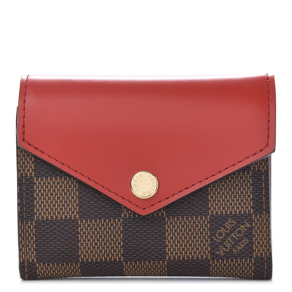 Louis Vuitton Damier Ebene Zoe Wallet Cherry 1 of 9