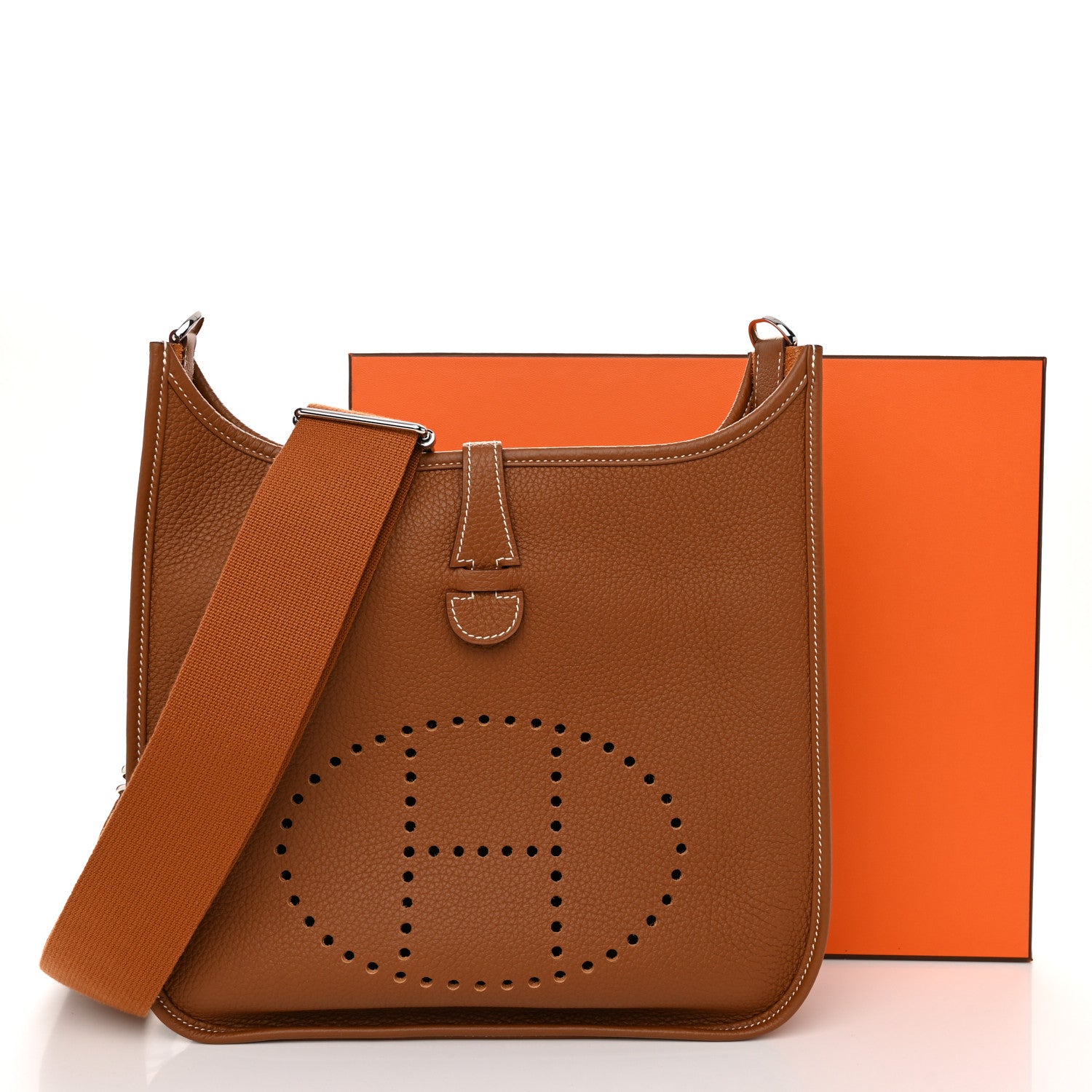 Hermes Taurillon Clemence Evelyne III PM Gold 11 of 11