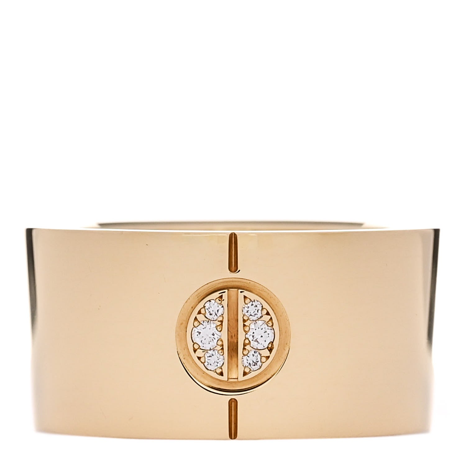 Cartier 18K Yellow Gold Diamond Wide Cone LOVE Ring 50 5.25 1 of 5