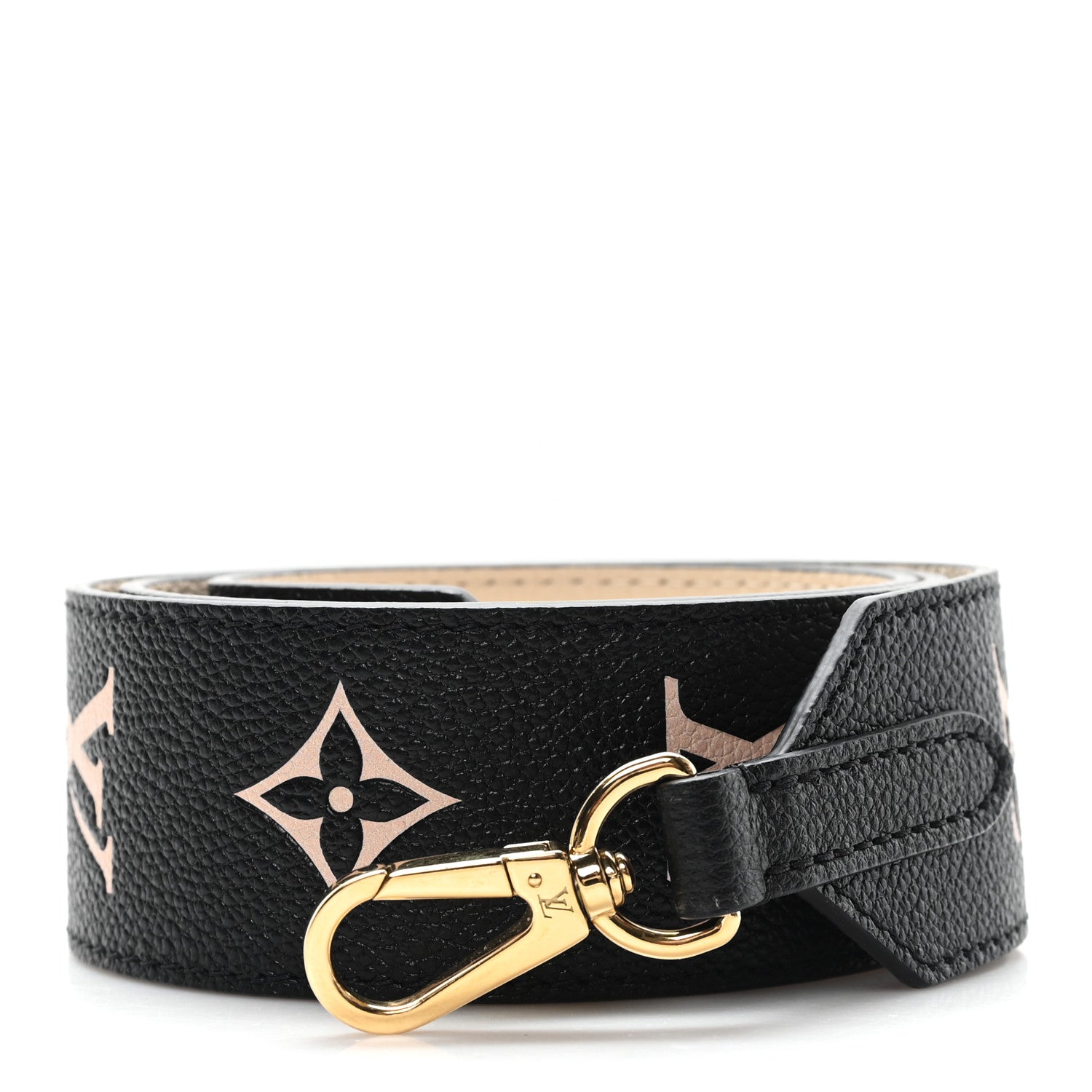 Louis Vuitton Empreinte Monogram Bandouliere Shoulder Strap Black Beige 1 of 4
