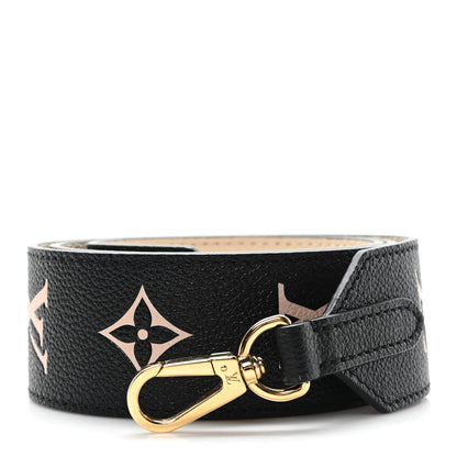 Louis Vuitton Empreinte Monogram Bandouliere Shoulder Strap Black Beige 1 of 4