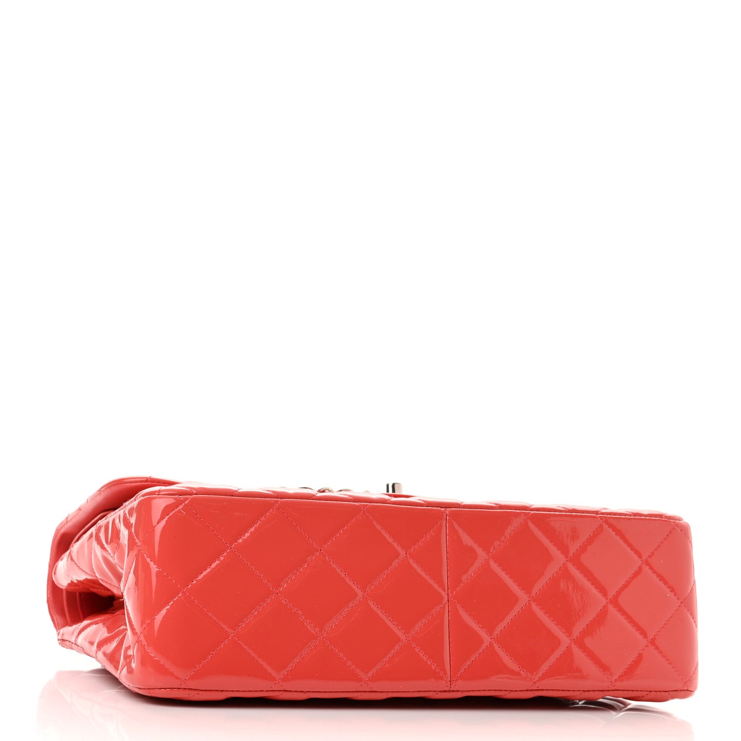 Patent Quilted Jumbo Double Flap Coral