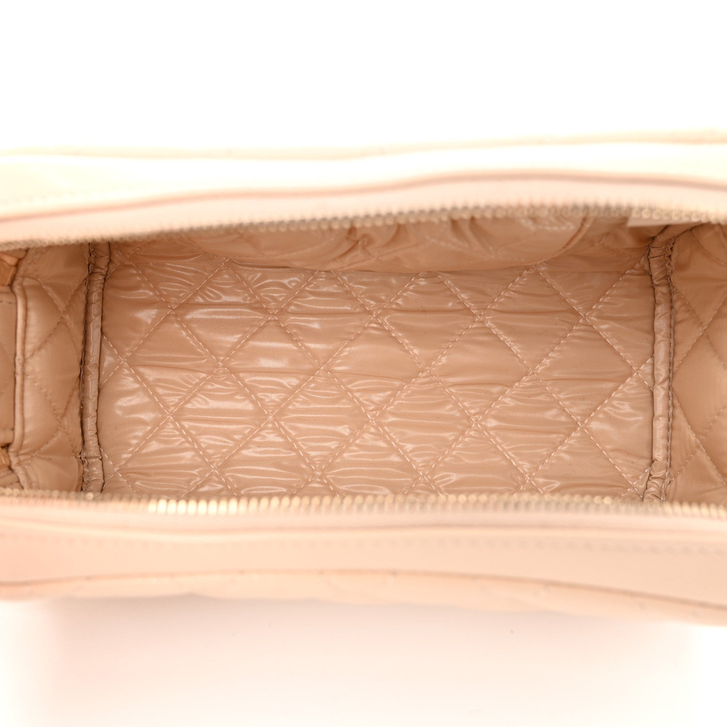 Chanel Caviar Quilted Toiletry Case With Chain Beige 5 of 11