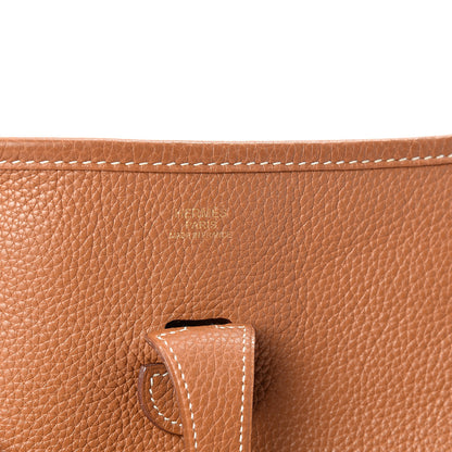 Hermes Taurillon Clemence Evelyne PM Gold 5 of 13