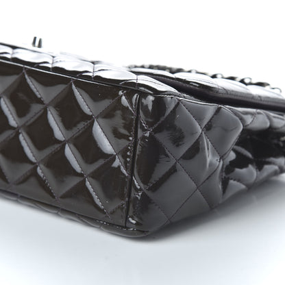 Chanel Patent Quilted Maxi Single Flap Dark Purple 7 of 11