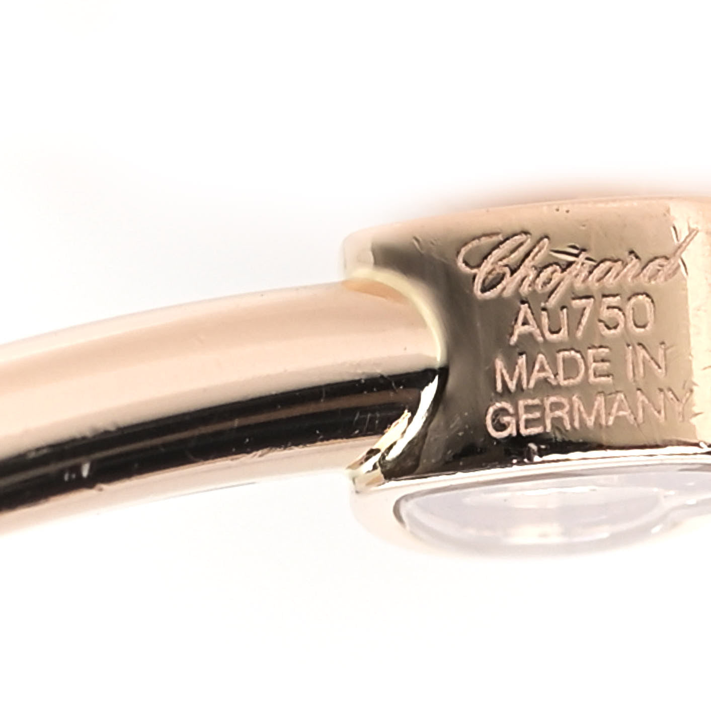 18K Rose Gold Diamond Happy Hearts Bangle Bracelet