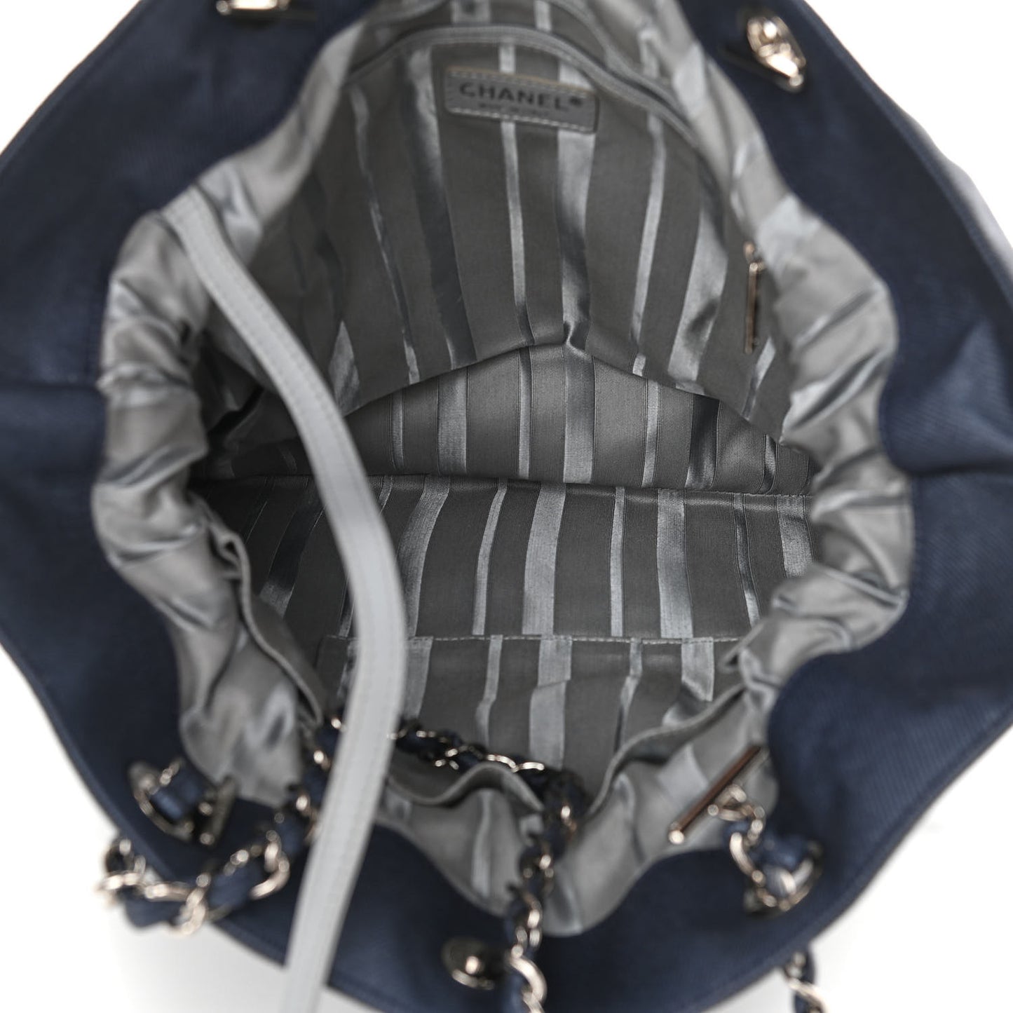 Denim Small CC Discus Tote Blue