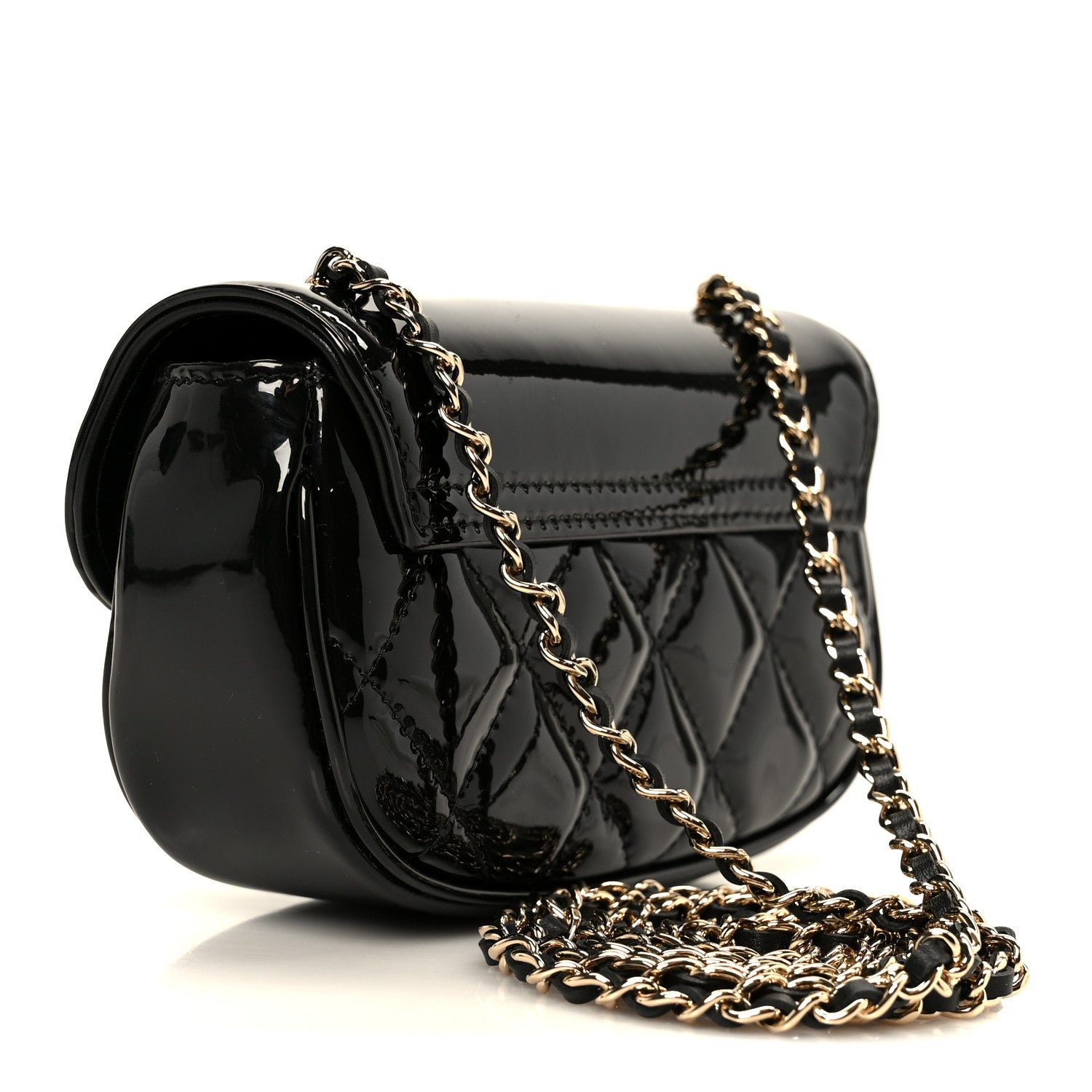 Chanel Patent Calfskin Quilted Mini Flap Black 3 of 12