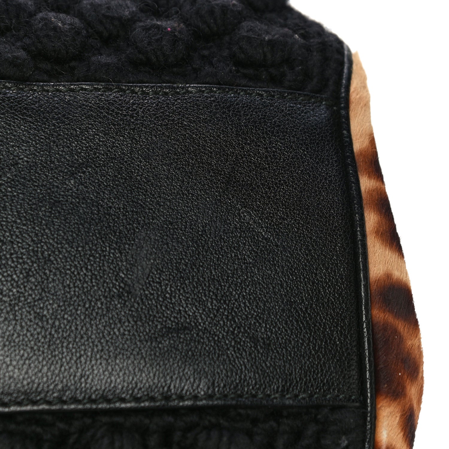 Dolce & Gabbana Calf Hair Leopard Print Knit Miss Sicily Satchel Black Naturale 23 of 29