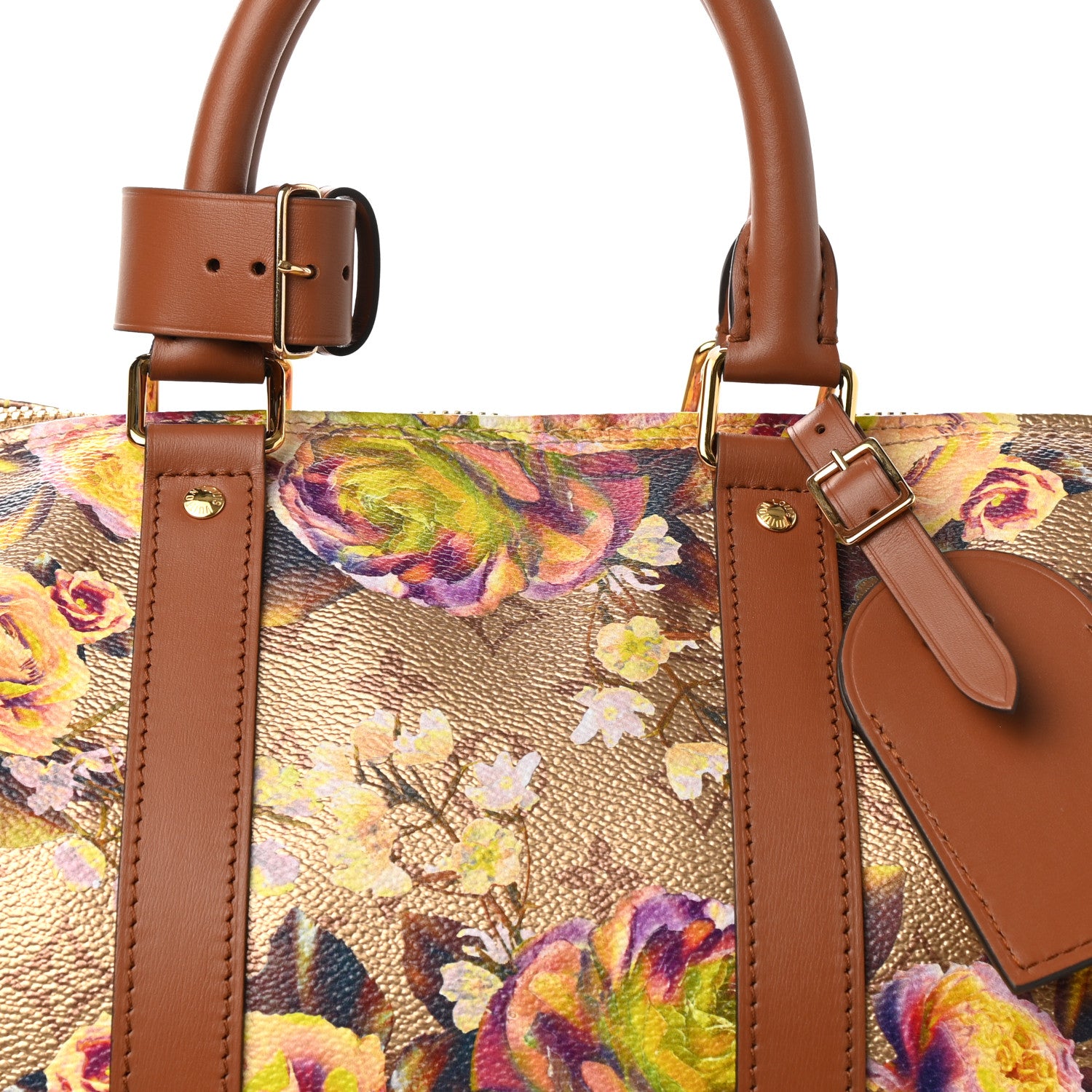 Louis Vuitton Metallic Monogram LV Garden Keepall Bandouliere 45 Gold 6 of 8