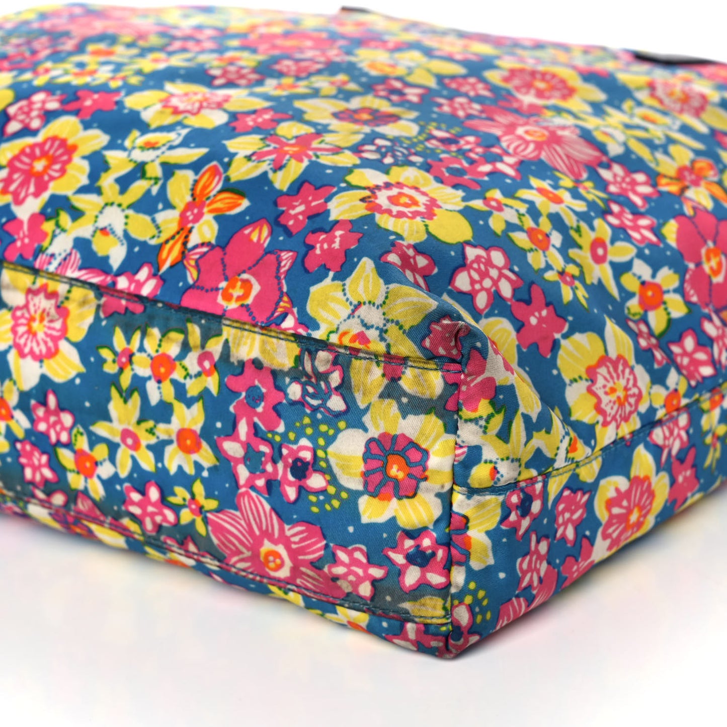Tessuto Nylon Saffiano Floral Print Tote Multicolor