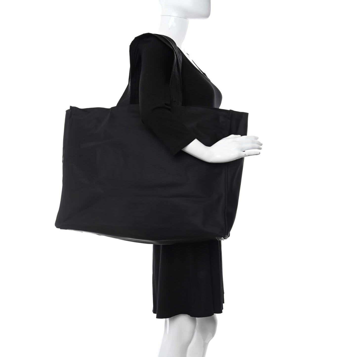 Nylon Logo Tote Black