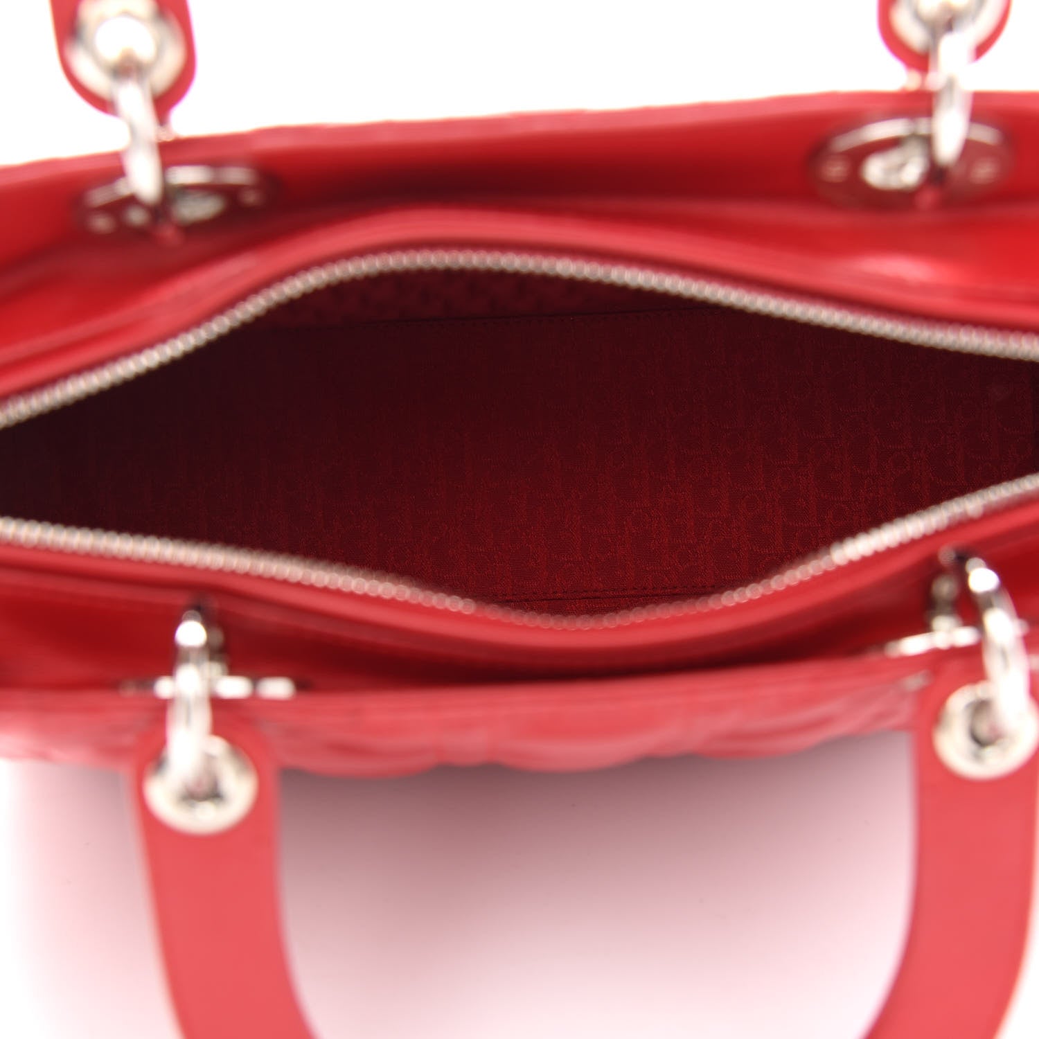 Christian Dior Lambskin Cannage Large Lady Dior Red 5 of 9