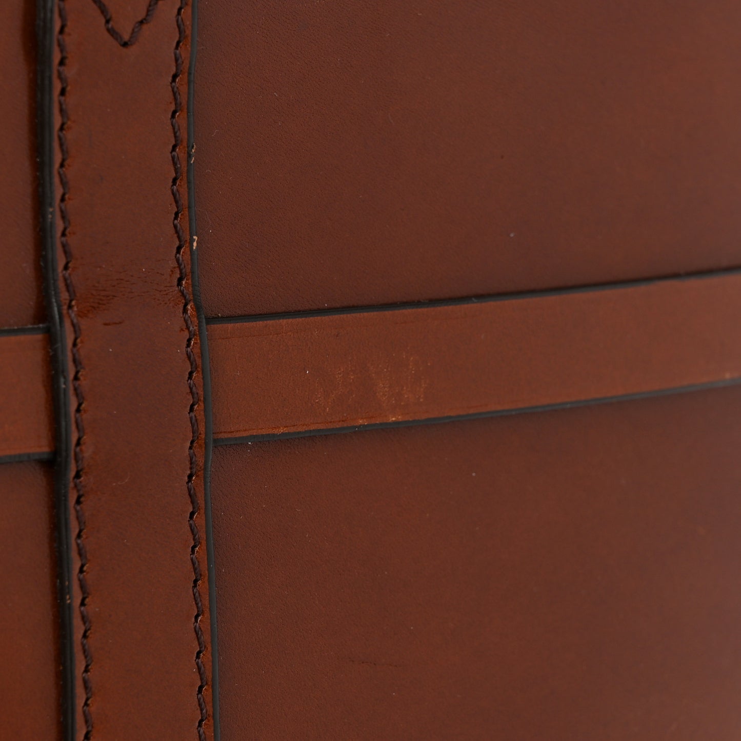 Bridle Calfskin Medium Orchard Bowling Bag Dark Tan