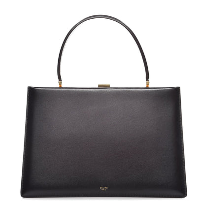 Celine Patina Box Calfskin Medium Clasp Bag Velvet 1 of 7
