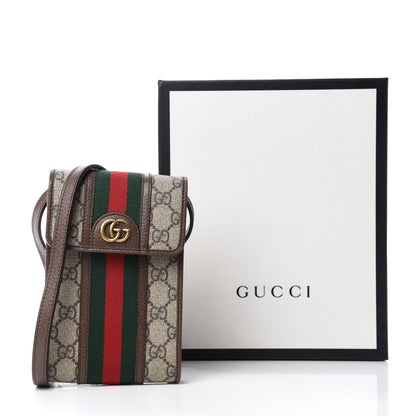 Gucci GG Supreme Monogram Web Mini Ophidia Crossbody Bag Beige New Acero 10 of 10
