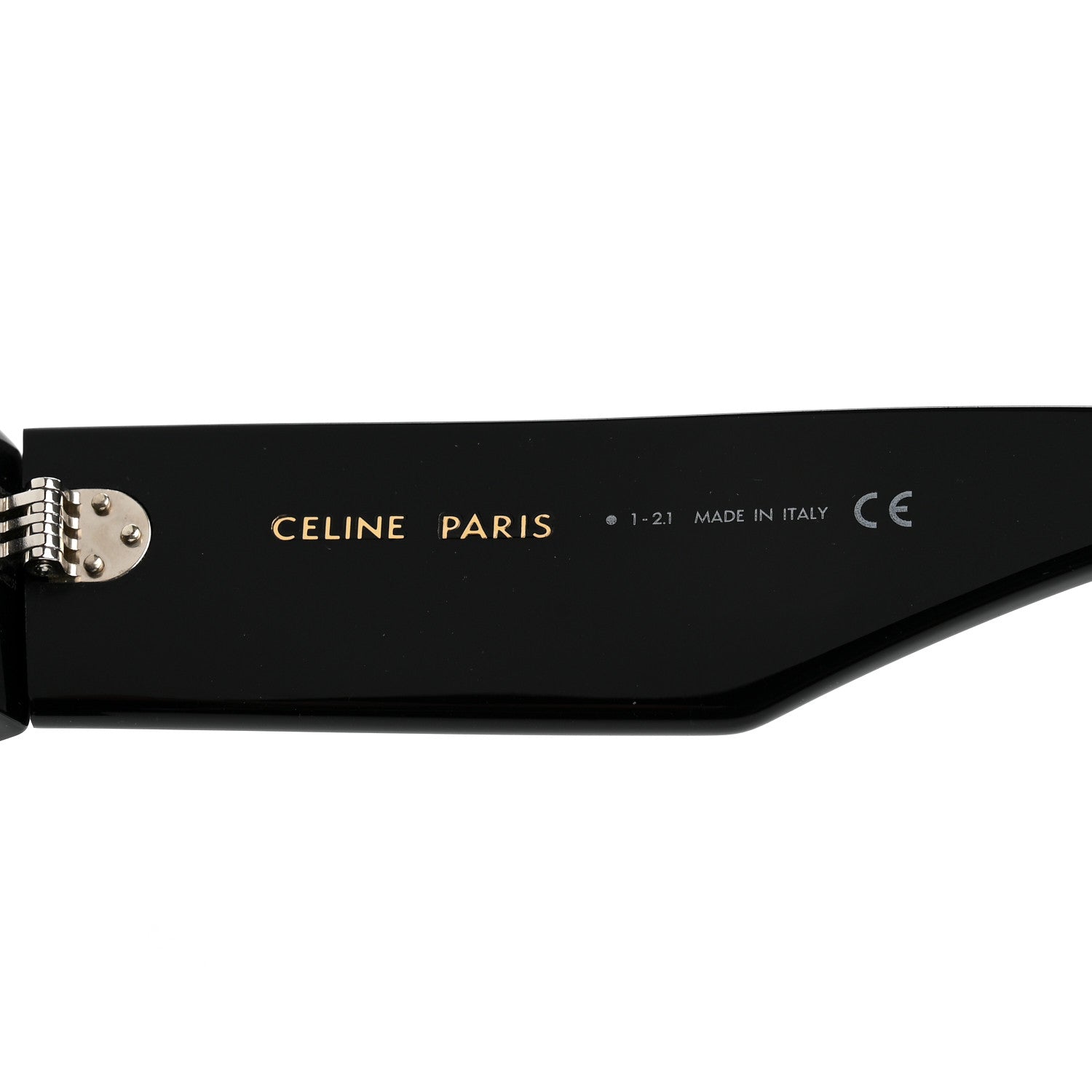 Celine Acetate Flat Top Rectangular Sunglasses CL400921 Black 6 of 8