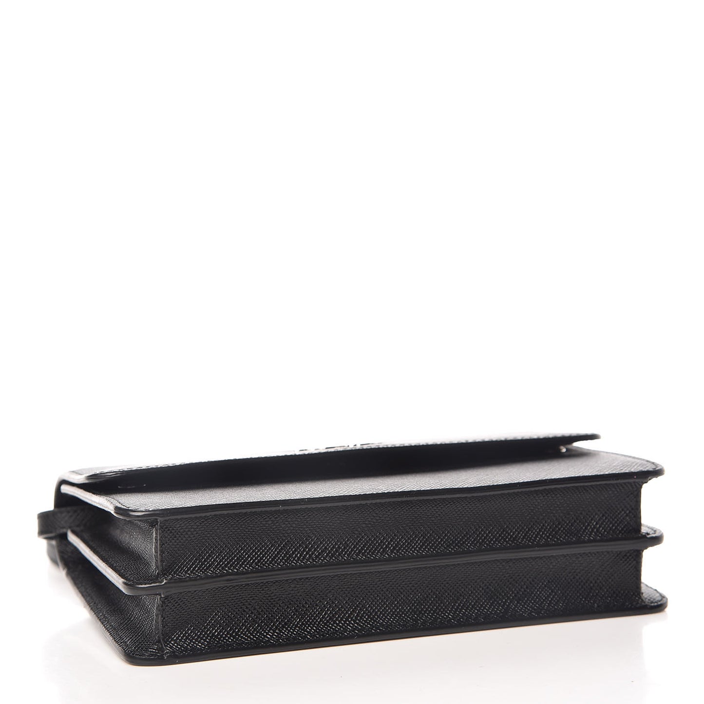 Saffiano Crossbody Wallet Black