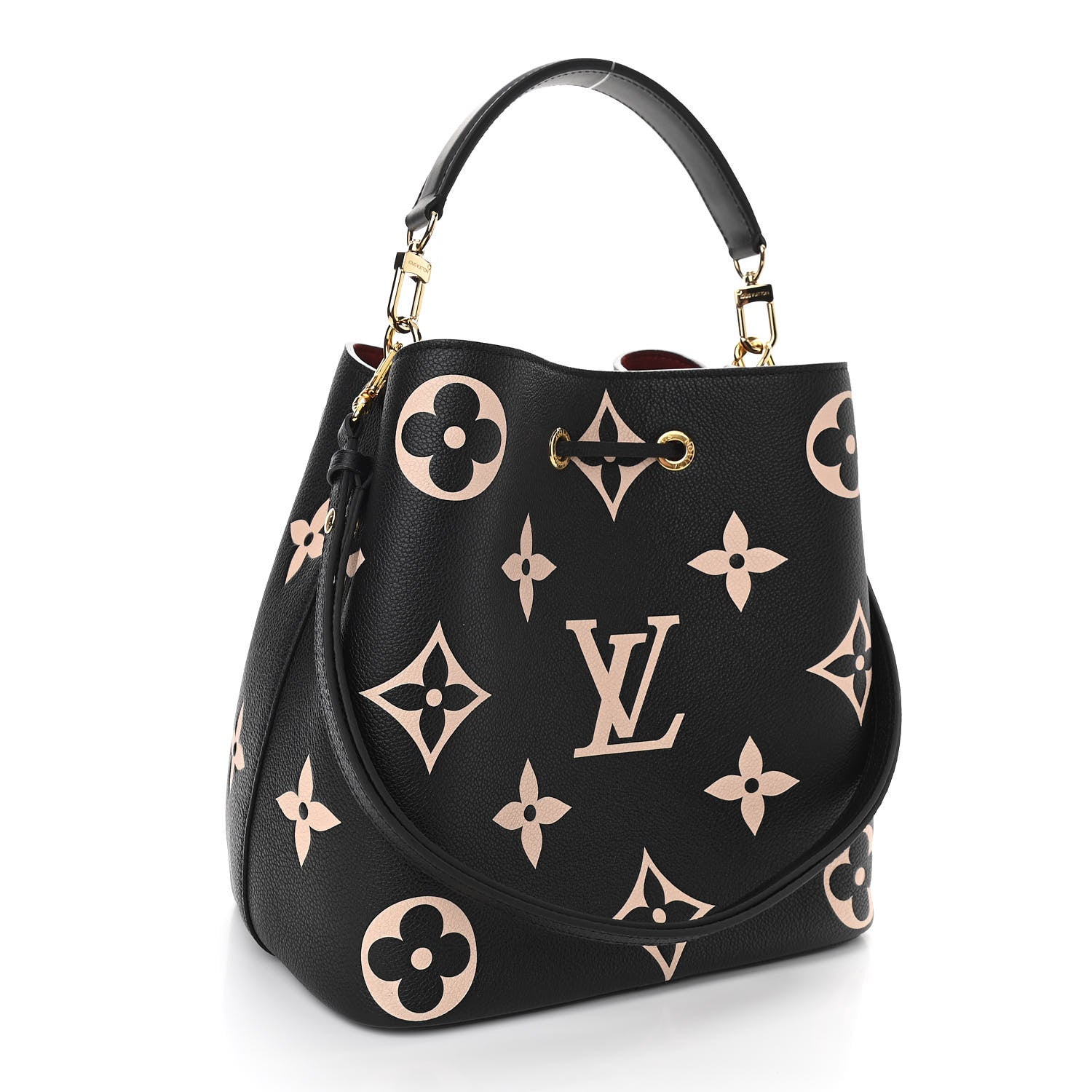 Louis Vuitton Empreinte Monogram Giant Neonoe MM Black Beige 5 of 11